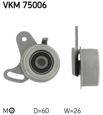 įtempiklio skriemulys, paskirstymo diržas - VKM 75006 SKF